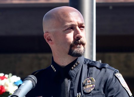 Lemoore Police Chief welcomes attendees.